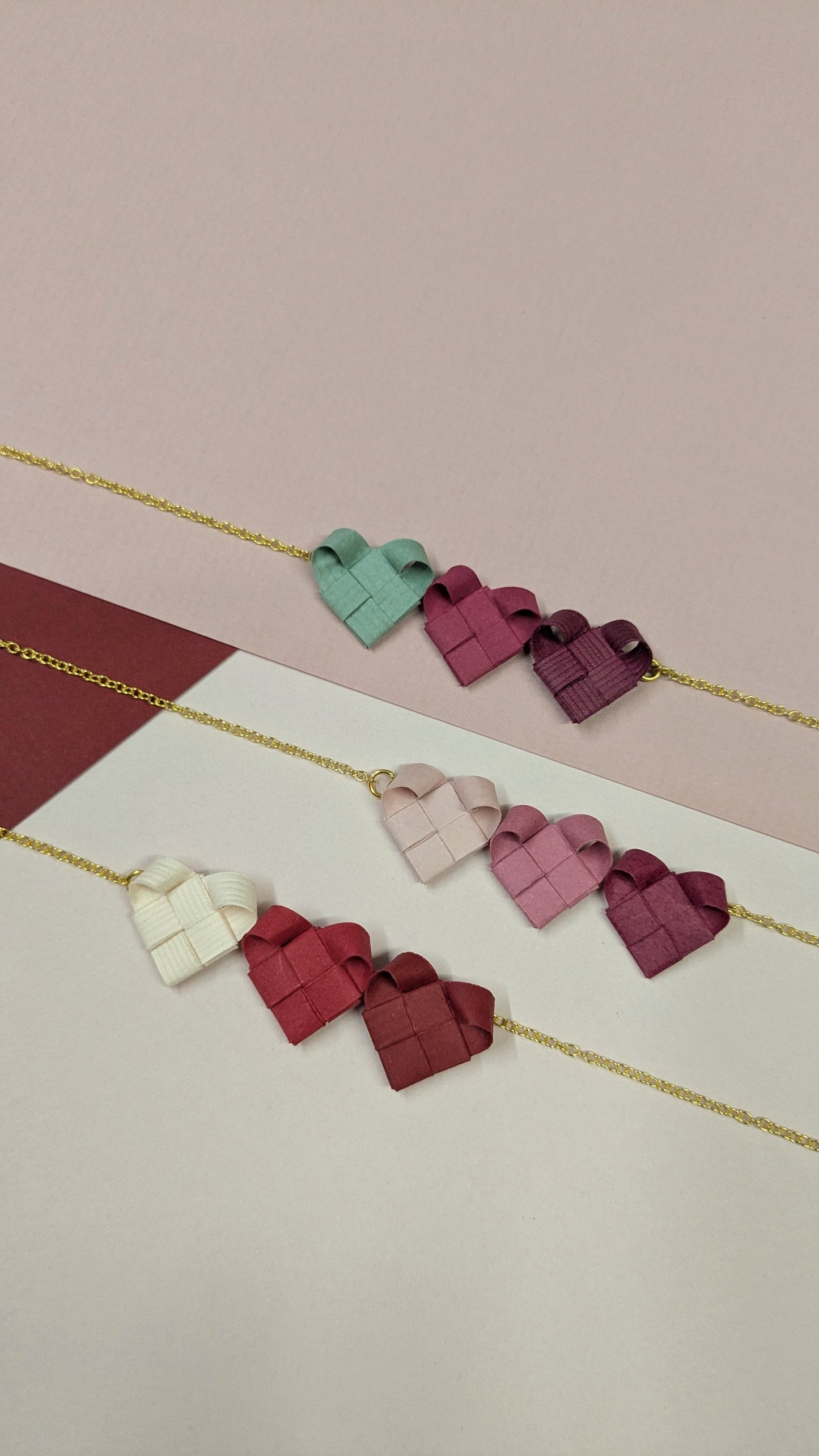 Necklace "INTRECCI" - 3 hearts