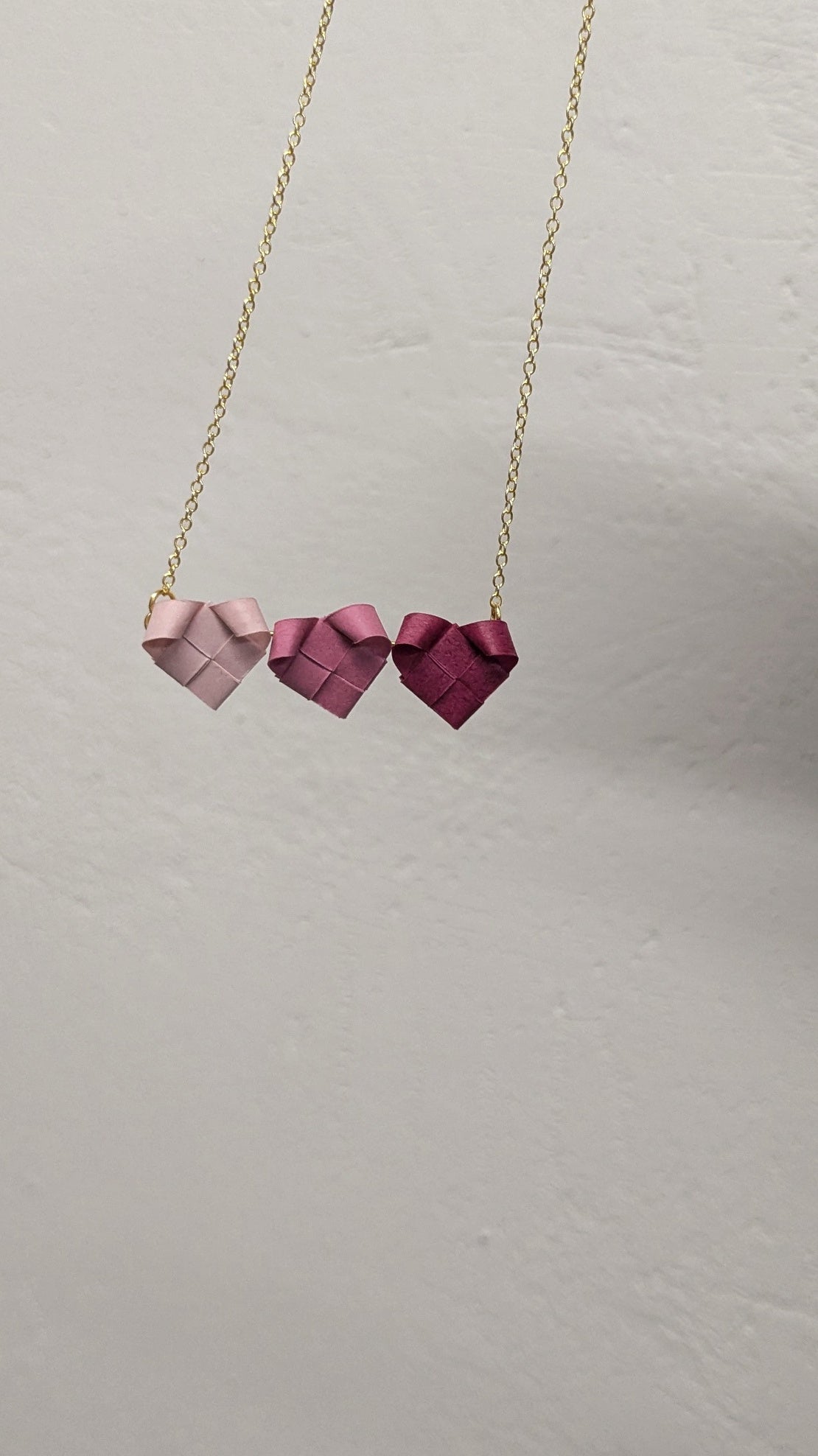 Necklace "INTRECCI" - 3 hearts